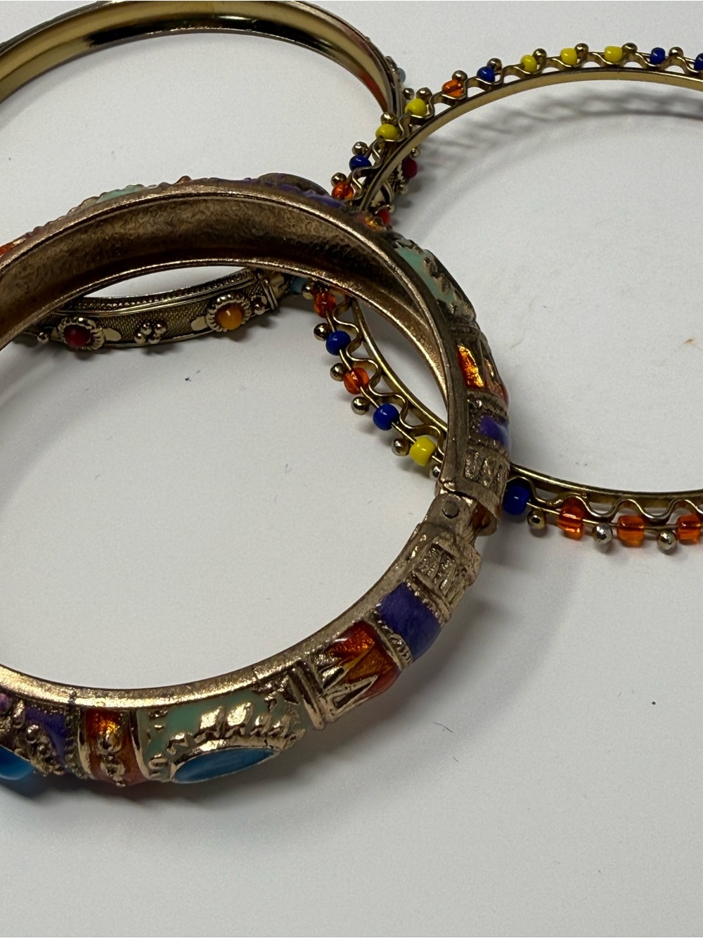 🚨SOLD🚨Women Gold Tone Bracelet Stack - Picture 5 of 9